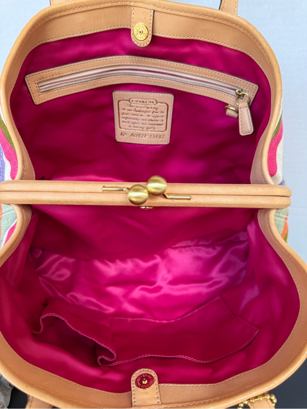 Coach Limited edition 10th Anniversary Hampton Satchel, multicolor. - Picture 7 of 11